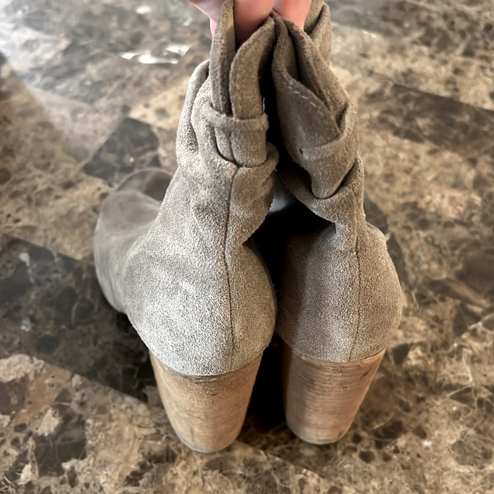 Aldo Women’s Suede Open Toe Chunky Heel Booties - Size 7.5 - Picture 3 of 5
